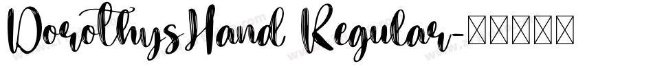 DorothysHand Regular字体转换